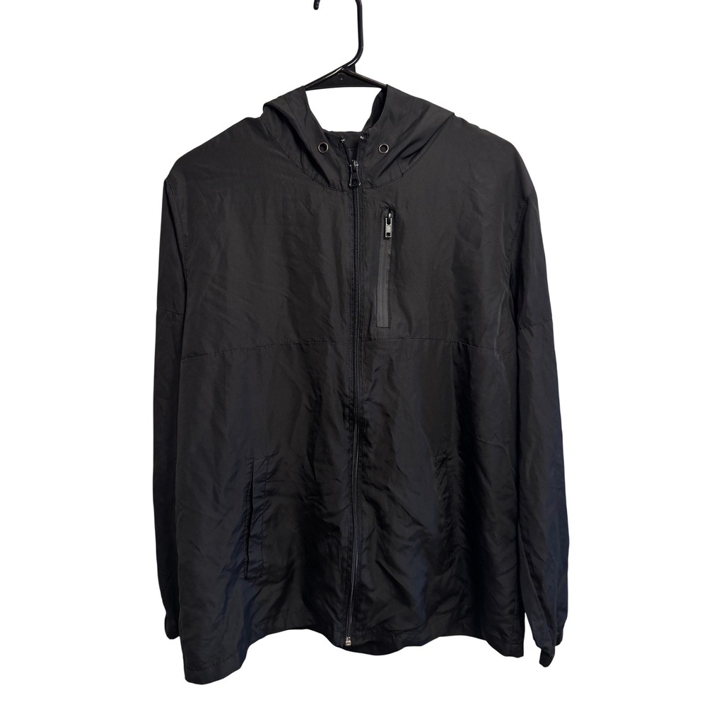 Triumph Over Tragedy Men's Small Black Heat Seal Windbreaker WBH1 Hooded Jacket